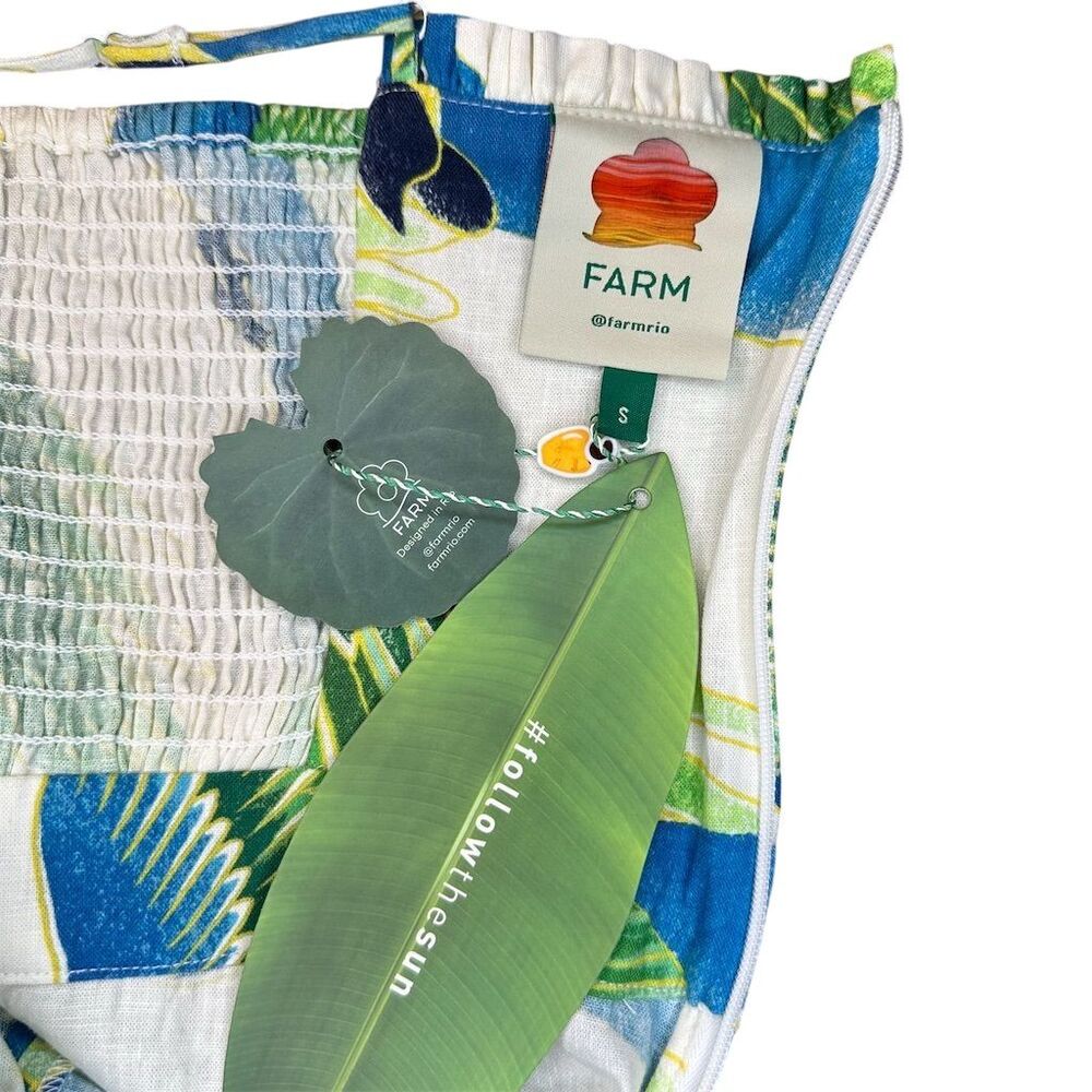 FARM Rio Parrot Print Jumpsuit in Blue and Green - Picture 7 of 8